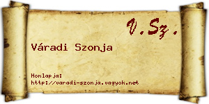 Váradi Szonja névjegykártya